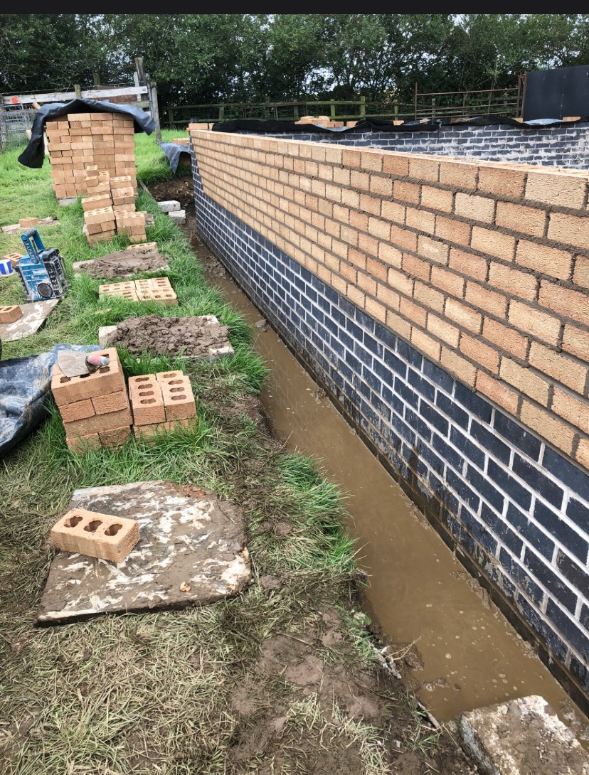 Boundary wall brickwork