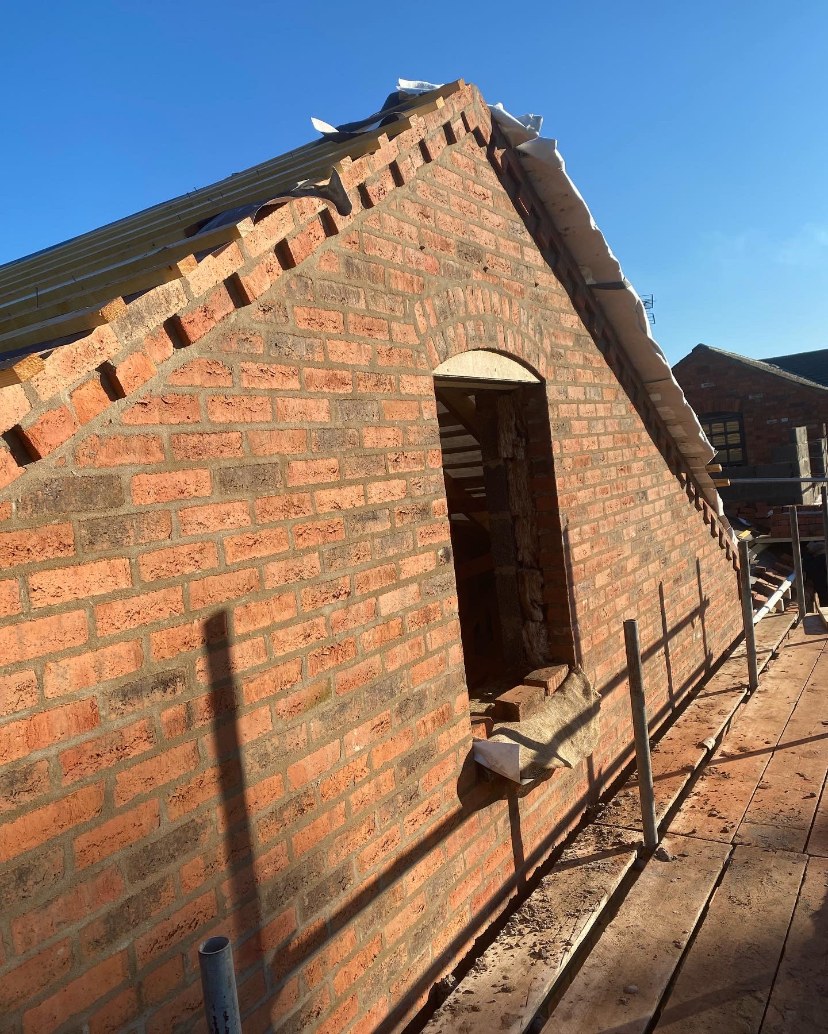 Gable end brickwork & roofline
