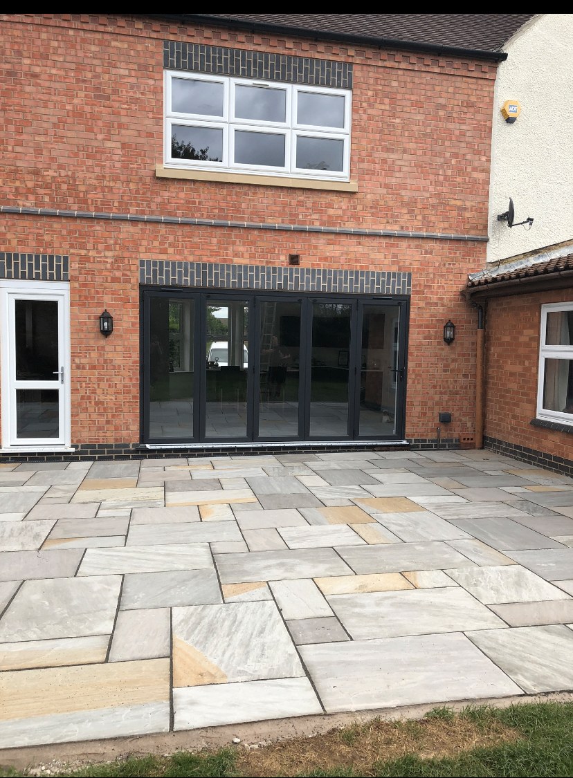Rear patio installation